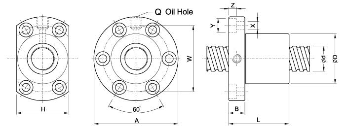 SFI5010-4、滾珠絲杠軸承